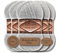 Hobby YARN Alize Angora Gold Simli Lot de 5 pelotes de laine turque de qualité - 5 x 100 g - Mohair - En laine vierge avec effet scintillant - Laine bébé - Fil à tricoter à la main - Laine angora