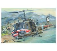 Hobbyboss-1/18 UH-1 Huey B Hélicoptère Maquette en Plastique, HBB81806, Multicolore
