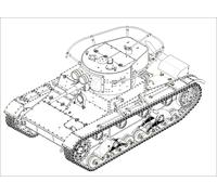Soviet T-26 Light Infantry Tank Mod.1935 - Hobby Boss Hb82496-Hobby Boss