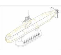TYPE 212 GERMAN ATTACK SUBMARINE - HOBBY BOSS 1/350 PLASTIC KIT