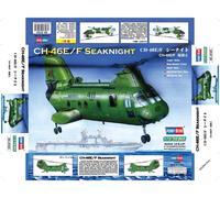HobbyBoss Kit d'assemblage Authentique Sea Knight CH-46F à l'échelle 1:72 19,3 x 21,2 x 7 cm