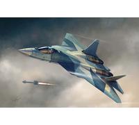 HobbyBoss Kit maquette Sukhoi T-50 PAK-FA Russe – Échelle 1:72 – Plastique