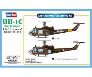 Hobbyboss Kit Authentique d'assemblage d'hélicoptère Huey UH-1C à l'échelle 1:48