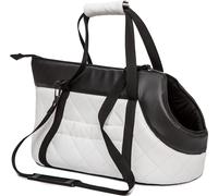 HobbyDog Sac de transport pour chiens Sac de transport Sac de transport - Similicuir - Taille : M - Blanc