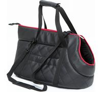 HobbyDog Sac de transport pour chiens Sac de transport Sac de transport - Similicuir - Taille : M - Noir