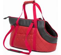 HobbyDog Sac de transport pour chiens Sac de transport Sac de transport - Similicuir - Taille : M - Rouge