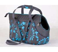 HobbyDog Sac de transport pour chiens Sac de transport Sac de transport - Taille : M - Bleu avec plantes
