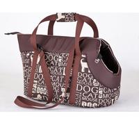 HobbyDog Sac de transport pour chiens Sac de transport Sac de transport - Taille : M - Marron avec texte