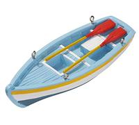 Hobbyfun Bateau à rames 10 x 3,5 x 1,8 cm Plastique Décoratif Bleu