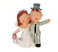 Hobbyfun Décoration de Mariage Couple de mariés Figurine 6 Bague Mariage Mariés 9 cm