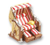 HobbyFun Fauteuil-cabine Rouge/blanc 6,5 x 6,5 x 5 cm