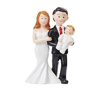 Hobbyfun Figurine de couple de mariés avec bébé, environ 8 cm