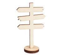 HobbyFun Panneau indicateur miniature en bois 4,5x8cm Paysage Maison de Poupée Accessoires Décoration DIY Chemin Naturel