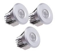 Hobbyfun sensati petites lED downlight lot de 3 spots à intensité variable, 450 lm membrane incluse, couleur argent, blanc froid 3 t102 cW s