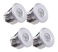 Hobbyfun sensati petites lED downlight lot de 4 spots à intensité variable 600 lm avec pilote, couleur argent, blanc froid t102 cW 4 s