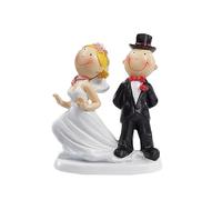 Hobbyfun Statuette de mariés avec homme marchant sur la robe Env. 9 cm