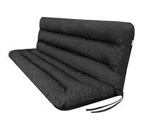 HOBBYGARDEN Ania Coussin pour Palette, extérieur, balancelle, Banc de Jardin, avec Dossier. Imperméable et de qualité supérieure - Taille XL, Largeur d’Assise : 150 cm - Noir