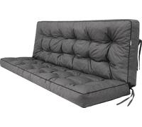 Hobbygarden Coussin d'assise Coussin de banc pour banc de jardin Coussin de sol Coussin pour balançoire hollywoodienne Outdoor / Indoor - Pola - 120 cm - Graphit
