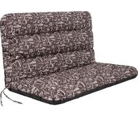 Hobbygarden Coussin de banc Coussin de sol pour banc de jardin Coussin à bascule Coussin pour l'extérieur / l'intérieur - Ania - 120 cm - BROWN COFFEE
