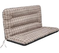 Hobbygarden Coussin de banc Coussin de sol pour banc de jardin Coussin à bascule Coussin pour l'extérieur / l'intérieur - Ania - 120 cm - BEIGE AVEC CARREAUX