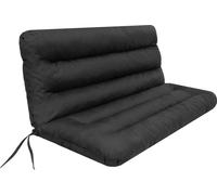 Hobbygarden Coussin de banc Coussin de sol pour banc de jardin Coussin à bascule Coussin pour l'extérieur / l'intérieur - Ania - 180 cm - NOIR