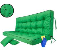 Hobbygarden Coussin de banc Coussin de sol pour banc de jardin Coussin de balançoire Coussin pour balançoire hollywoodienne Outdoor / Indoor - Pola - 180 cm - Vert