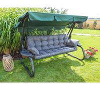 Hobbygarden Coussin de banc Coussin de sol pour banc de jardin Coussin de balançoire Coussin pour balançoire hollywoodienne Outdoor / Indoor - Pola - 180 cm - Gris clair