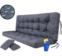 Hobbygarden Coussin de banc Coussin de sol pour banc de jardin Coussin de balançoire Coussin pour balançoire hollywoodienne Outdoor / Indoor - Pola - 180 cm - Bleu marine