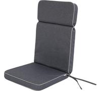 Hobbygarden Coussin de chaise à dossier haut Chaise de jardin Base HL Coussin d'assise, Coussin confortable, Coussin de jardin Coussin chaise Sesel chaise de jardin - Eliza - 119 x 49 x 5 cm - Bleu ma