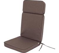 Hobbygarden Coussin de chaise à haut dossier Chaise de jardin Base HL Coussin d'assise, Coussin confortable, Coussin de jardin Coussin chaise Sesel Chaise de jardin - Eliza - 119 x 49 x 5 cm - Marron