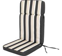 Hobbygarden Coussin de chaise à haut dossier pour chaise de jardin Base HL Coussin d'assise, Coussin confortable, Coussin de jardin Coussin chaise Sesel chaise de jardin - Eliza - 119 x 49 x 5 cm - Gr