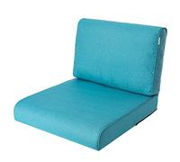 HOBBYGARDEN Coussin d'extérieur NEL - 60x60 cm - Bleu pour meubles de balcon, balancelle hollywoodienne et salon extérieur