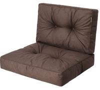 HOBBYGARDEN, Coussin en rotin KAJA, coussin en palette, outdoor/indoor, meubles de jardin, balancelle hollywood, coussin d'assise, coussin d'assise, Marron, Taille 1 : 50x50 cm