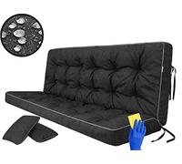 Coussin pour Palette, extérieur, balancelle, Banc de Jardin, avec Dossier. Imperméable et de qualité supérieure - L, Largeur d'assise : 150 cm