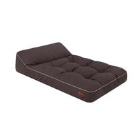 HOBBYGARDEN Lit pour Chien - Coussin allongé - Canapé pour Animaux de Compagnie - Matelas Doux - Taille XL - 115 x 78 cm - Marron
