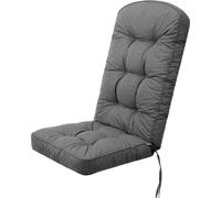 HOBBYGARDEN outdoor/indoor, Coussin d'assise, Coussin pour meubles de jardin, pour chaise ou chaise longue, Coussin, Canapé, 145 x 56 x 10 cm, Graphite