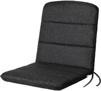 HOBBYGARDEN outdoor/indoor, Coussin d'assise, Coussin pour meubles de jardin, pour chaises ou chaises longues, rembourrage, canapé, 102 x 50 x 6 cm, Noir