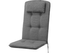 HOBBYGARDEN outdoor/indoor, Coussin d'assise, Piqué pour siège, Coussin pour meubles de jardin, pour chaises ou chaises longues, Piqué, Canapé, 121 x 50 x 6 cm, Graphite