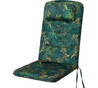 HOBBYGARDEN outdoor/indoor, Coussin de siège, Coussin pour meubles de jardin, pour chaise ou chaise longue, coussin, canapé, 121 x 50 x 6 cm, Herbe verte