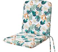 HOBBYGARDEN outdoor/indoor, Coussin de siège, Coussin pour meubles de jardin, pour chaise ou chaise longue, coussin, canapé, 102 x 50 x 6 cm, Fleurs blanches