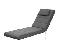 HOBBYGARDEN Outdoor/Indoor Coussin de siège pour meubles de jardin, chaises ou chaise longue - 204 x 60 x 10 cm - Anthracite