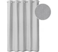 HOBBYGARDEN, Rideau extérieur imperméable, Résistant aux intempéries, Coupe-vent, Protection visuelle, Balcon, Jardin, Véranda, Pergola, Facile à nettoyer, Gris, 270x150 cm