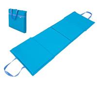 Hobbygarden Tapis de plage pliable 2 en 1 - Pour chaise longue de jardin - Oreiller - Coussin de plage - Portable - Bleu