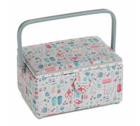 HobbyGift Boîte À Couture Moyenne - Poignée En PVC - Couture À L'Heure