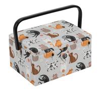 Hobbygift Couture Boîte (M) Chats - Rangement - Mercerie - Cadeaux - MRM \ 665