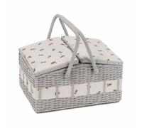 Hobbygift Couture Boîte - Osier Panier - Abeille - Loisirs Créatifs Rangement