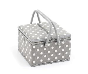HobbyGift MRLTLE 8 Boîte à couture, Coton, Multicolore, 25 x 25 x 17 cm