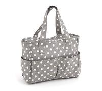 HobbyGift Sac d'artisanat Exclusif, Gris à Pois, 13 x 34.5 x 29cm.