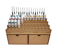 HobbyGlory Rangement Peintures Army Painter 52 Pots 16 Pinceaux 2 Tiroirs Profonds. Support pour peintures 40k Compatible Peintures Vallejo Rangement Maquette Outils