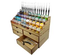 HobbyGlory Rangement Peintures Citadel 40 pots 16 Pinceaux 4 Grands Tiroirs. Support peinture warhammer 40k rangement maquette tamiya outils